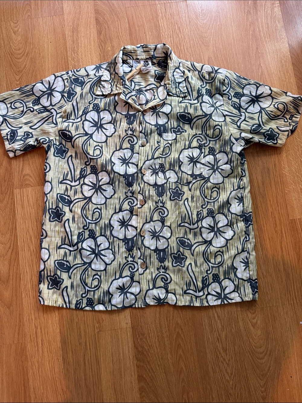 VTG Kennington John Severson Hawaiian Shirt Mens Large Hibiscus Aloha surf 80 90